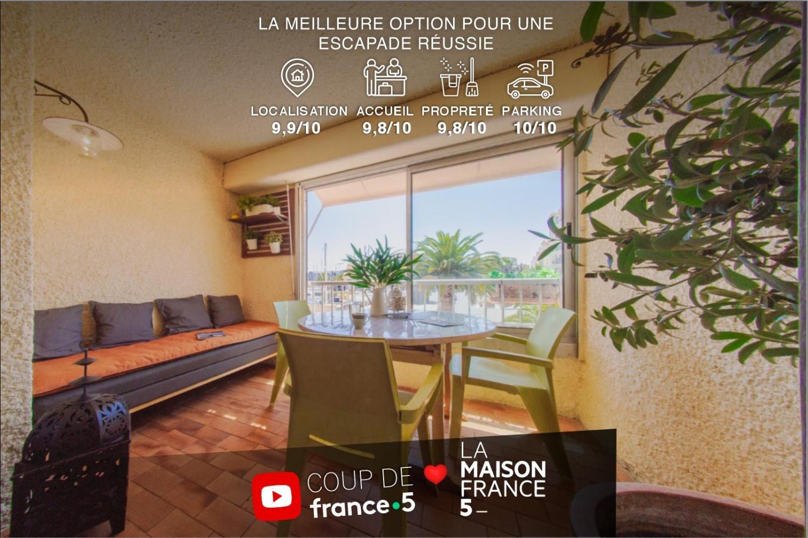 Retromirabeau "Cote Mer" - 29M2 - Lumineux - Terrasse Loggia - Vue Marina - Parking Securise - 2 A 3 Pers - Emplacement Top - Cheques Vacances Connect 格吕桑 外观 照片